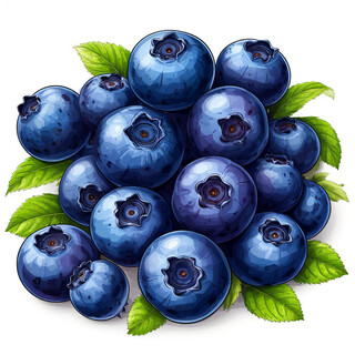 Голубика на белом фоне