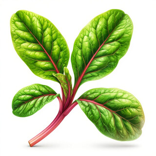 Щавель на белом фоне