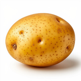 Картофель на белом фоне