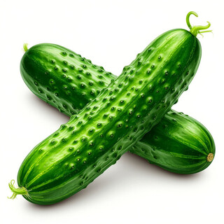 2 огурца на белом фоне