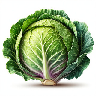 Капуста на белом фоне