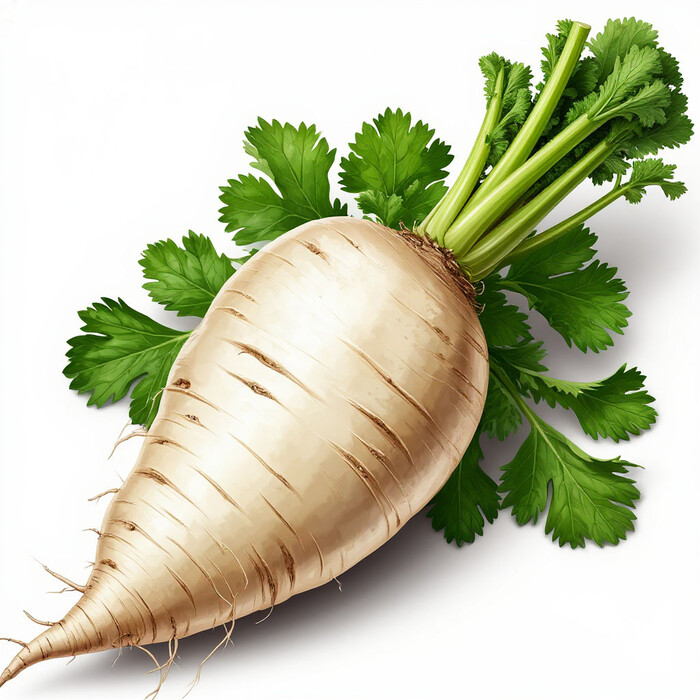Дайкон на белом фоне