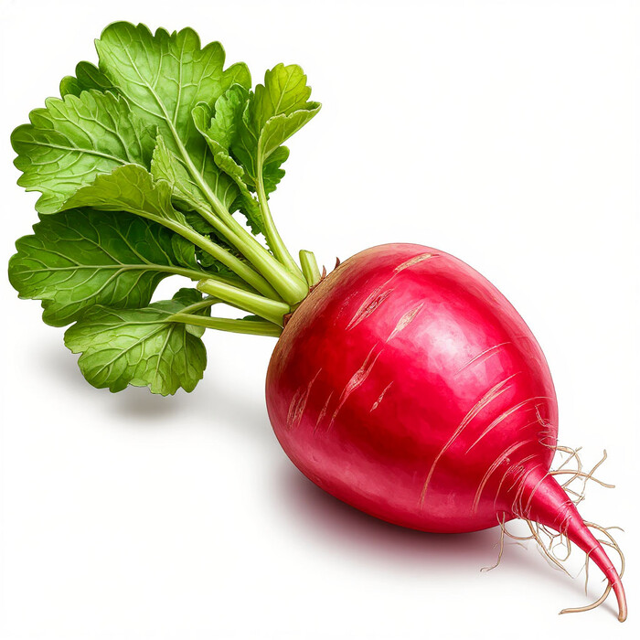 Редис на белом фоне
