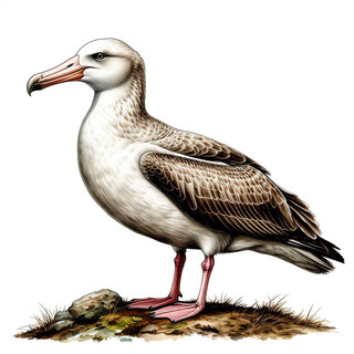 Альбатрос на белом фоне