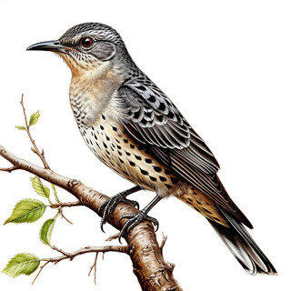 Кукушка на белом фоне