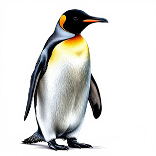 Пингвин на белом фоне