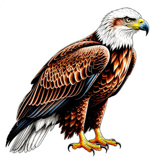 Орёл на белом фоне