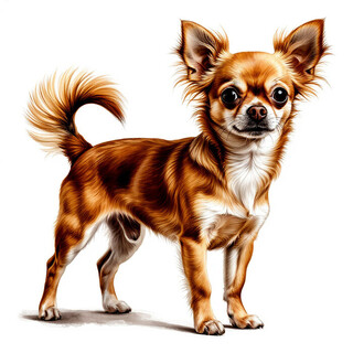 Чихуахуа на белом фоне