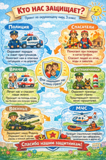 Плакат Кто нас защищает?