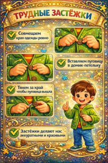 Плакат Трудные застёжки
