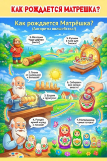 Плакат Как рождается матрёшка?