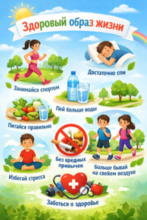 Плакат Здоровый образ жизни