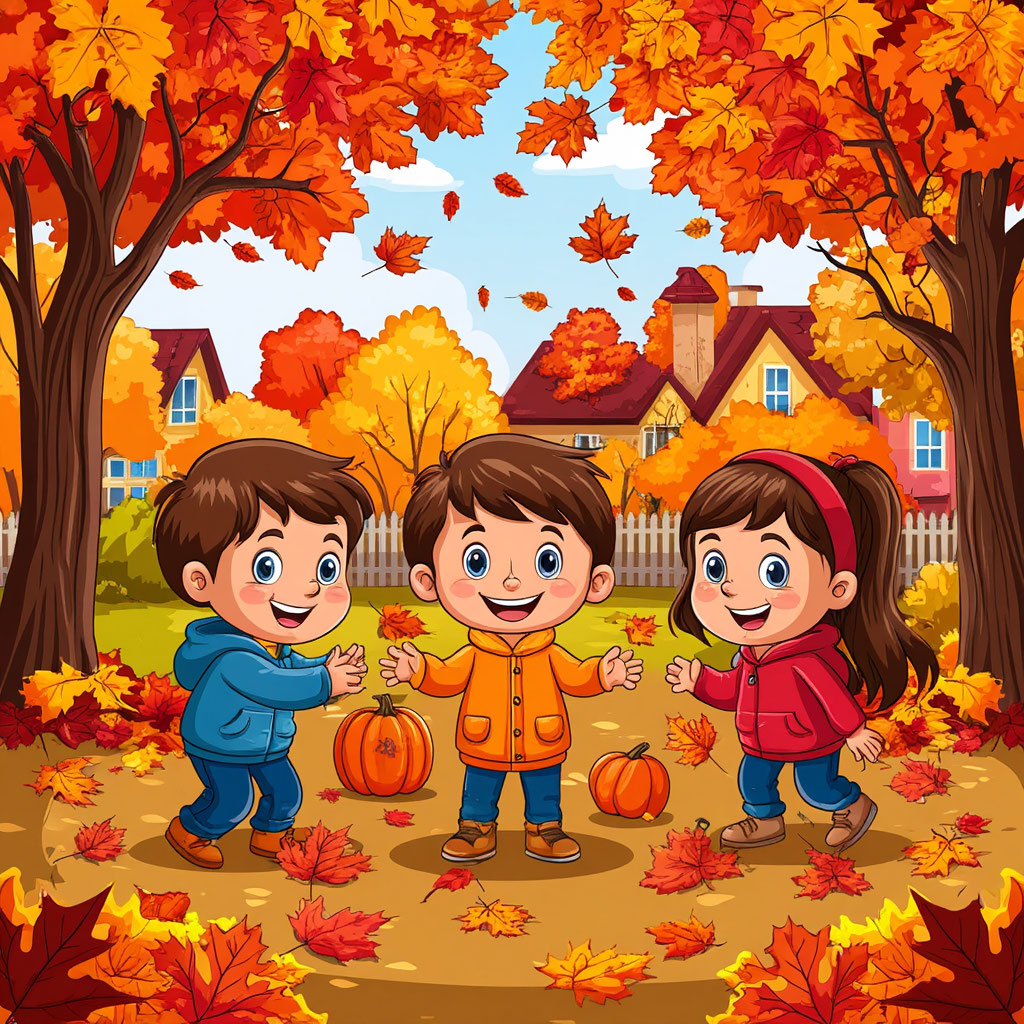 А осень песенку поёт