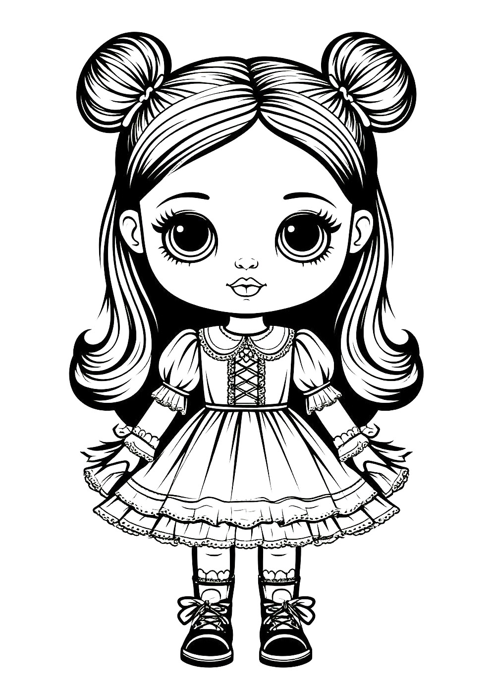 Раскраска Кукла Раскраска Кукла